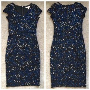 Marilyn Monroe Black and Blue Star Pencil Dress